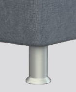 K 01-10 (Höhe ca. 10cm), Kunststoff Alufarben, Standard-Variante ohne Aufpreis
